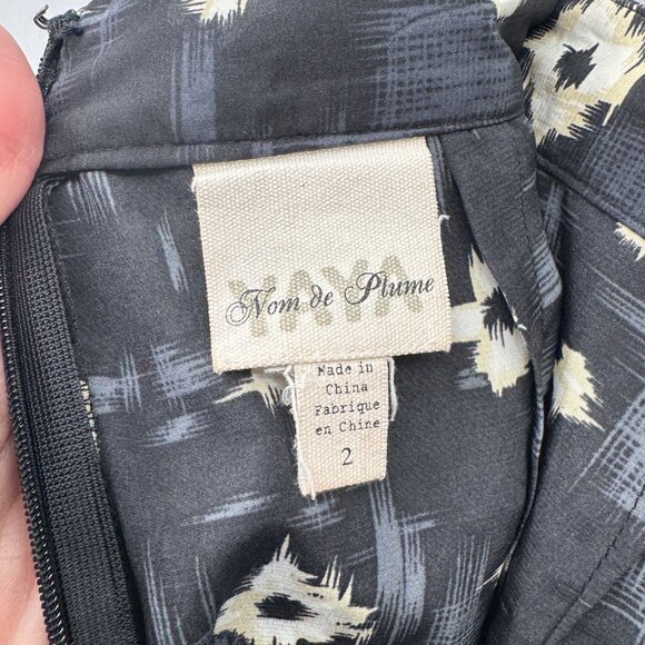 Urban Outfitters Wide Leg High Waist Satin Pants Womens 2 Black Gray Polyester - Picture 7 of 8